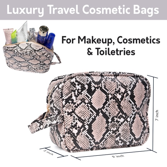 Travel Makeup Bag - Toiletry Pouch - Cosmetic Bags - Picture 2 of 5